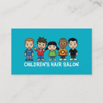 Children's Kids Hair Salon Stylist Shop Beauty Business Card by ArtisticEye at Zazzle