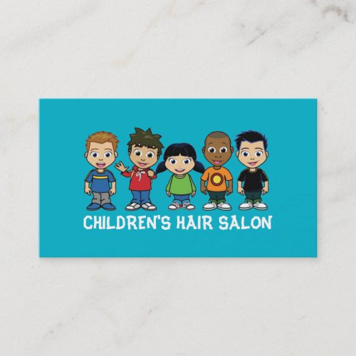 Childrens Kids Hair Salon Stylist Shop Beauty Business Card