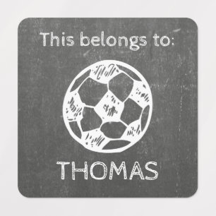 Children's labels - soccer table design 
