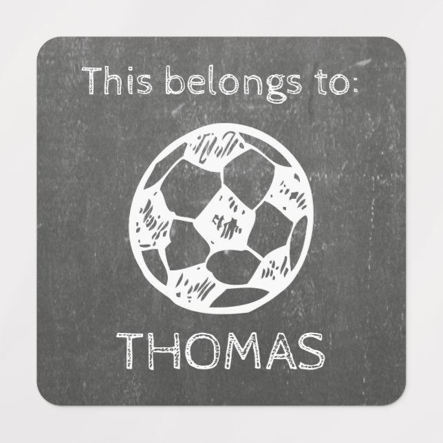 Children's labels - soccer table design  (Design 1)