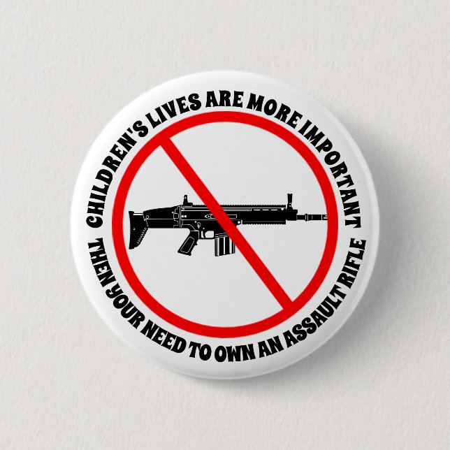 Children's Lives Anti Gun Button (Front)