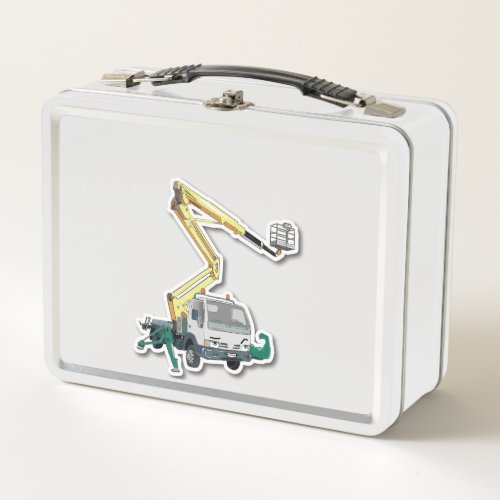 childrens lunch box with lift stage graphic