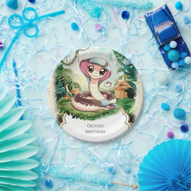 Children's Magical Snake Birthday Paper Plates (Party)