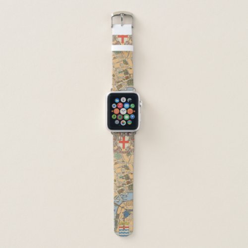 Childrens Map of London England Apple Watch Band