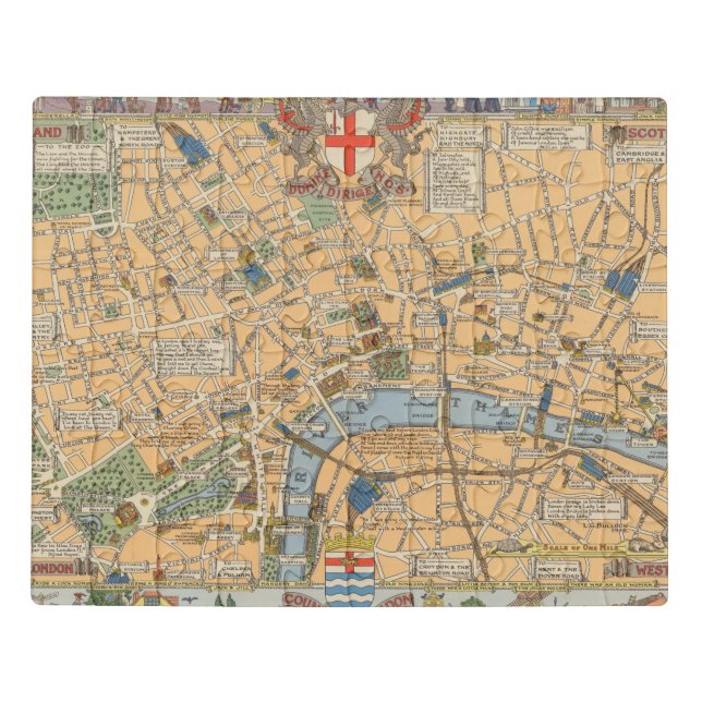 Children's Map of London, England Jigsaw Puzzle (Puzzle Horizontal)