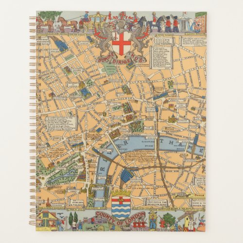 Childrens Map of London England Planner