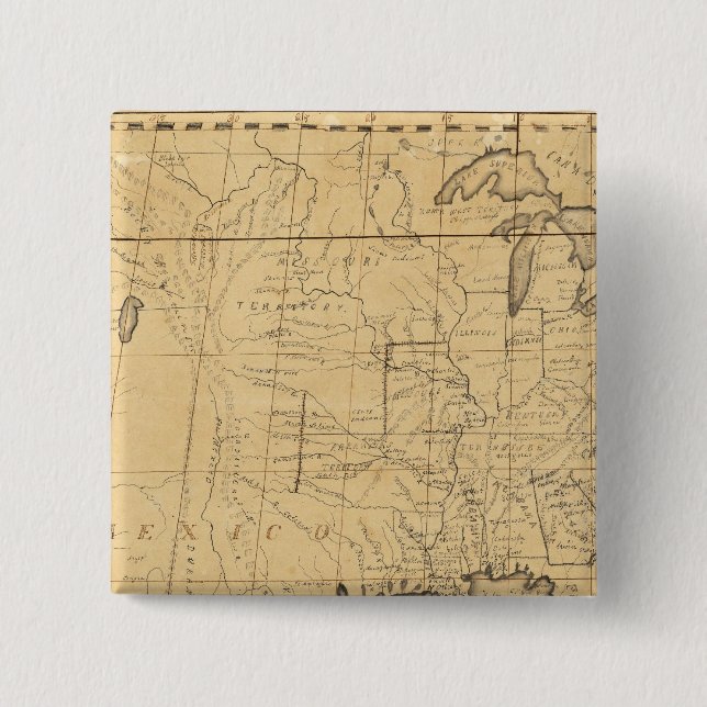 Children's Map Of The United States Button (Front)