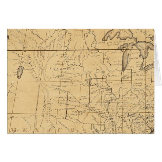 Children's Map Of The United States Cards (Front Horizontal)