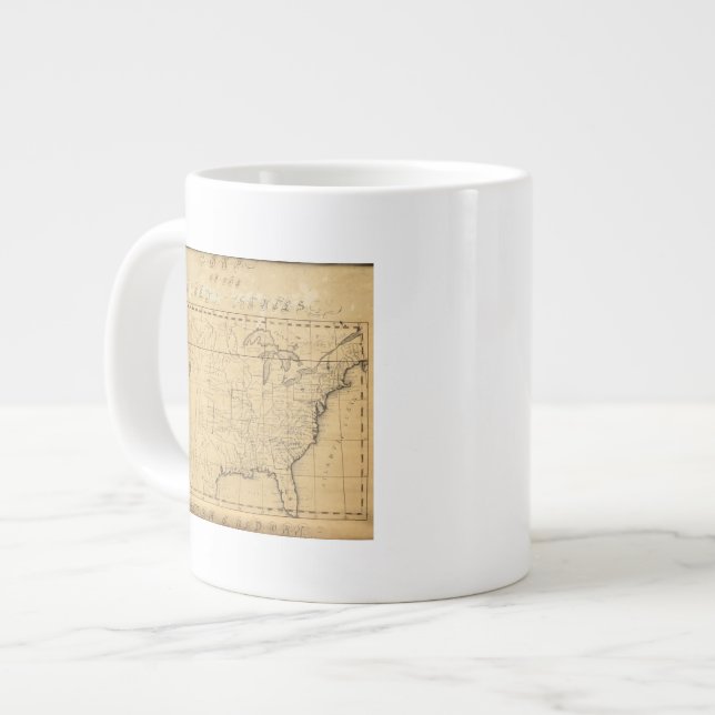 Children's Map Of The United States Giant Coffee Mug (Front Left)