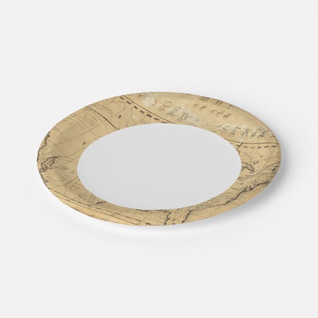 Children's Map Of The United States Paper Plates (Angled)
