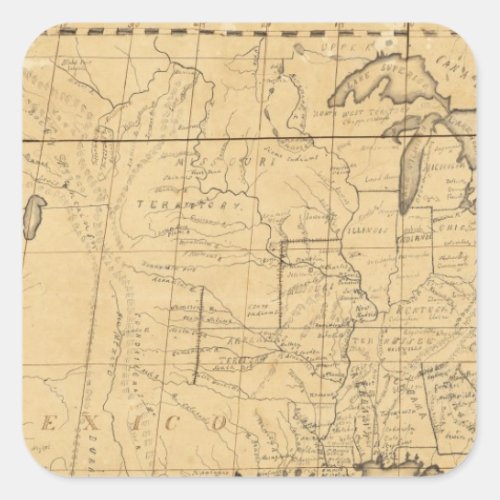 Childrens Map Of The United States Square Sticker