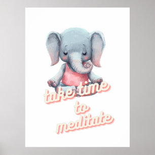 Children's Meditation Poster Art Room Decor