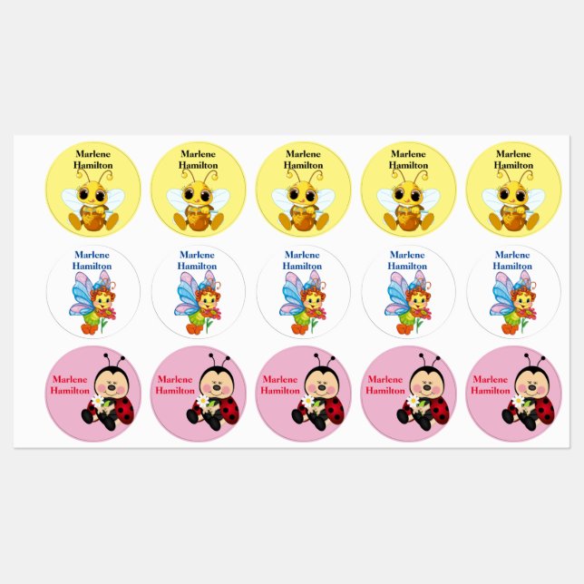 Children's Name Labels (Sheet)