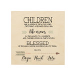 Children&#39;s Names Scripture Verse With Arrows Wood Wall Art at Zazzle