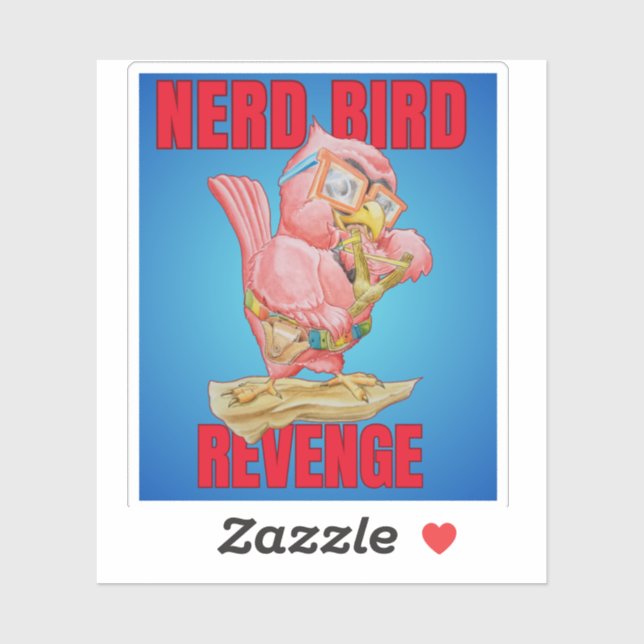 Childrens Nerd Bird Revenge Sticker (Sheet)