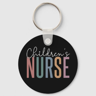 Children's Nurse   Retro Children's Nursing Keychain