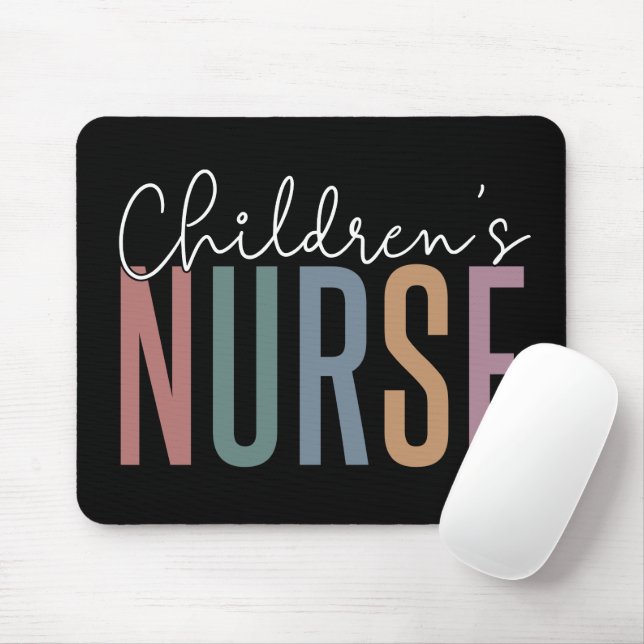 Children's Nurse | Retro Children's Nursing Mouse Pad (With Mouse)