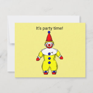 Children's Party Invitation w/ Clown