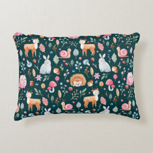 Children's pattern in watercolor technique. fairy  accent pillow