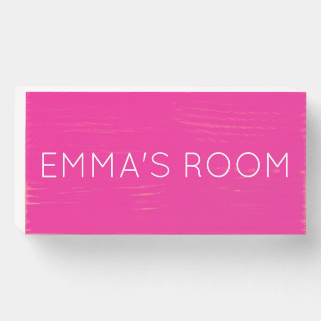 Children's Personalized Bedroom Wall Art Wooden Box Sign (Front Horizontal)