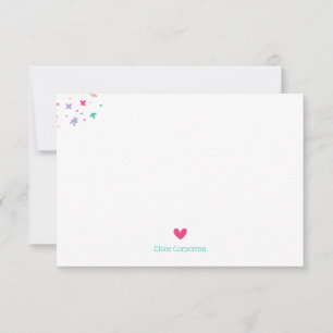 Children's Personalized colorful sprinkles Thank You Card