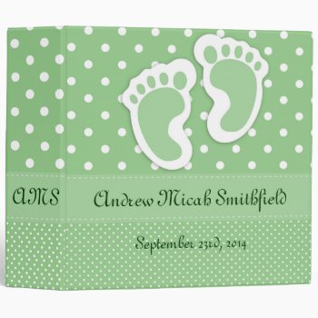 Children's Personalized Footprint Photo Album Binder by ChickiePlates at Zazzle