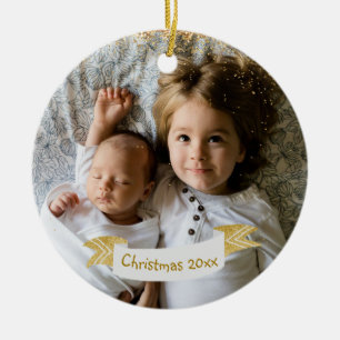 Childrens Photo Christmas Ornament With Year