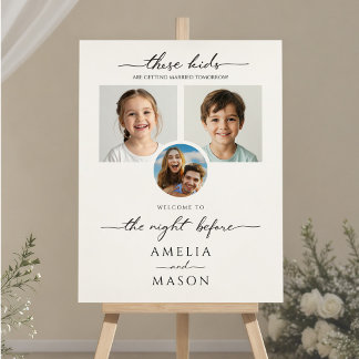 Children's Photos The Night Before Welcome Sign