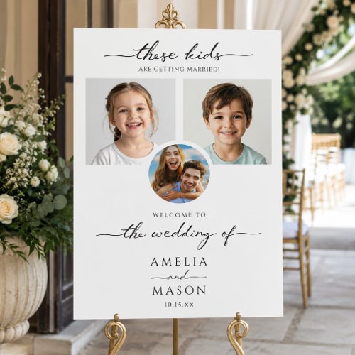 Children's Photos Wedding Welcome Sign