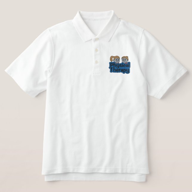 Childrens Physical Therapy Embroidered Polo Shirt (Design Front)