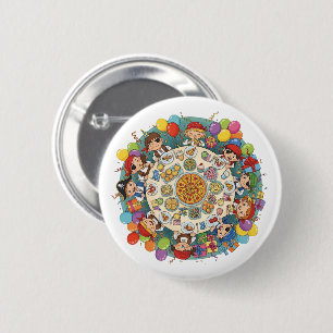 Children's Pirate Costume Party Button