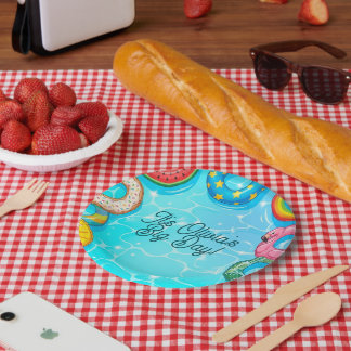 Children's Pool Party Paper Plate