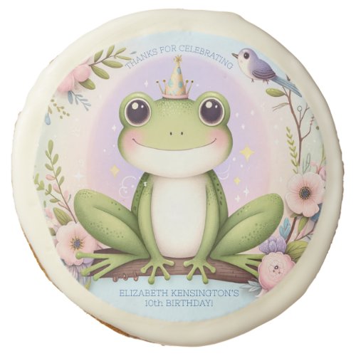Childrens Princess Frog Cute Birthday Party Sugar Cookie