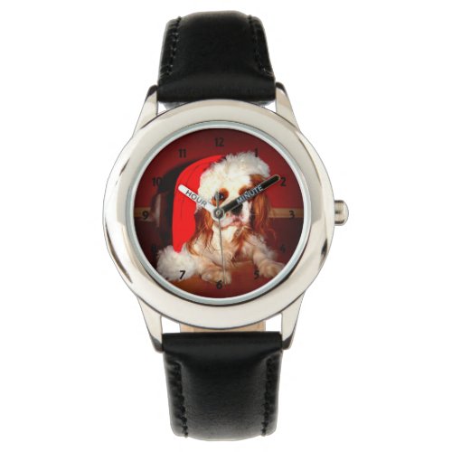 Childrens Puppy Christmas Numbered Watch