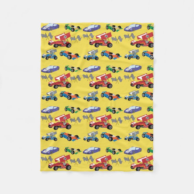 Children's Race Car Blanket (Front)