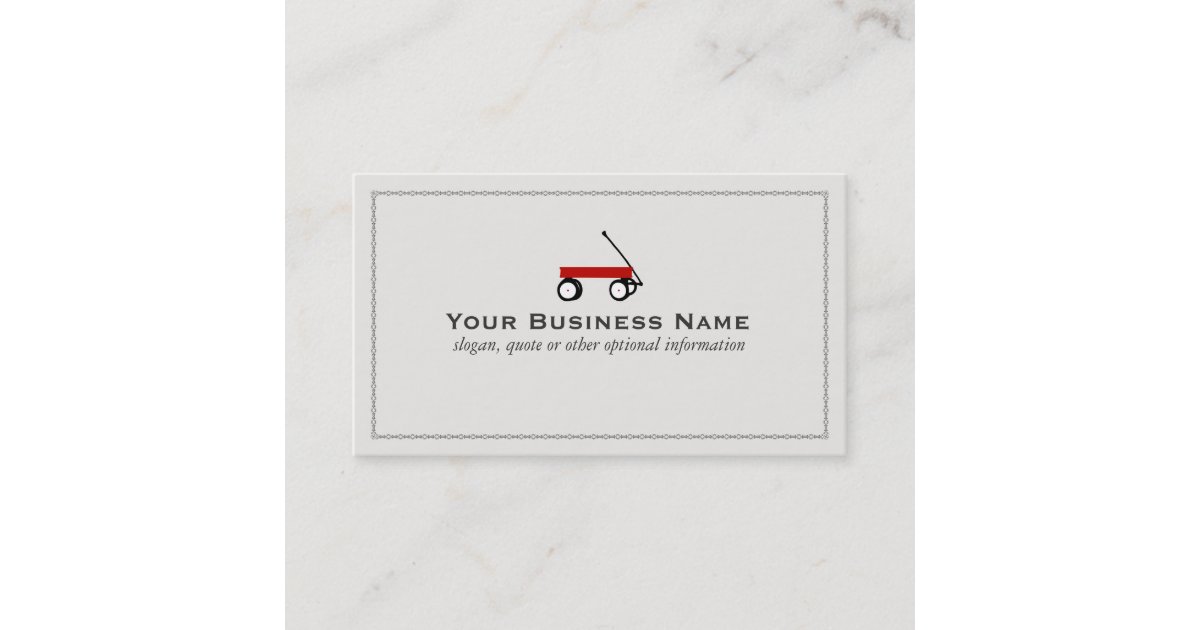 Children's Red Wagon Business Cards | Zazzle