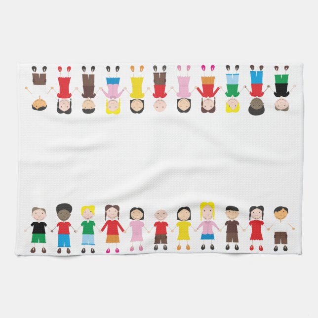 Children's Row Kitchen Towel (Horizontal)