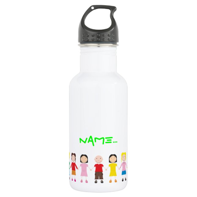 Children's Row Stainless Steel Water Bottle (Front)