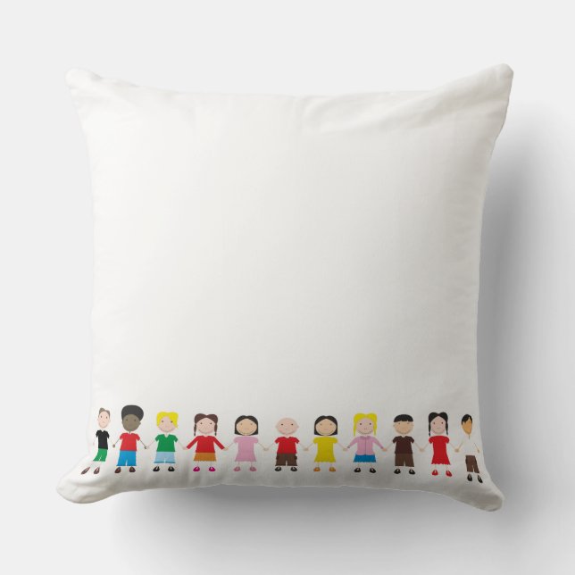 Children's Row Throw Pillow (Front)