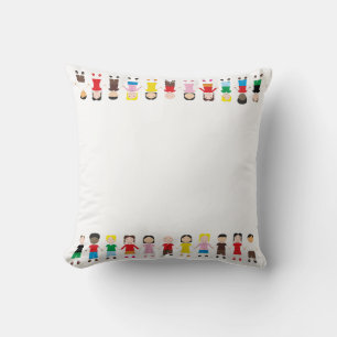 Children's Row Throw Pillow