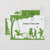 Children's Silouette Calling Card (Front/Back)