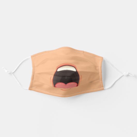 Children's Singing Adult Cloth Face Mask (Front, Unfolded)