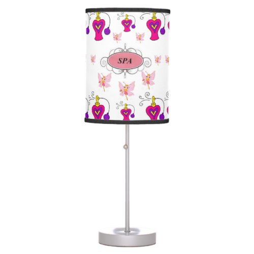 childrens spa pink lamp