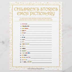 Children's Stories Pictionary [Golden Sparkles] Letterhead