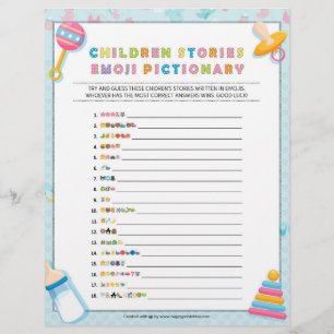 Children's Story Pictionary [Baby Basics Blue] Letterhead