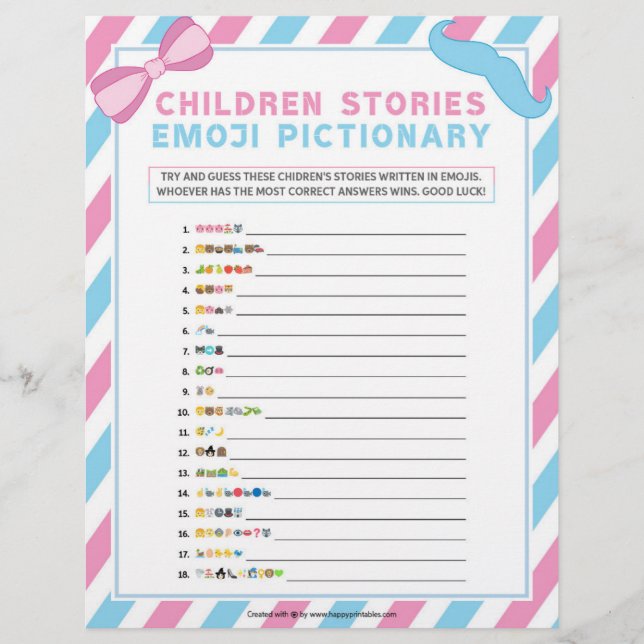 Children's Story Pictionary [Gender Surprise} Letterhead (Front)