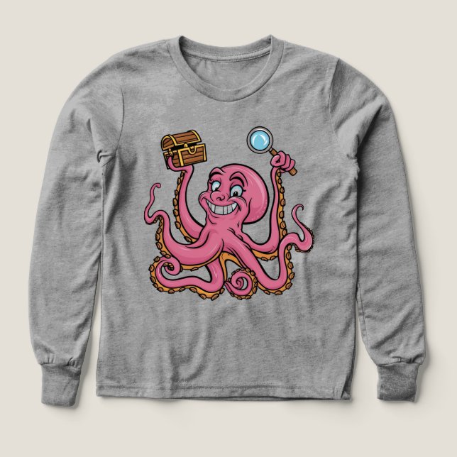 🐙 children's sweater - funny octopus (Design Front)