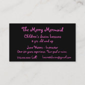 Children's Swim Instructor_Mermaid-themed biz card (Back)