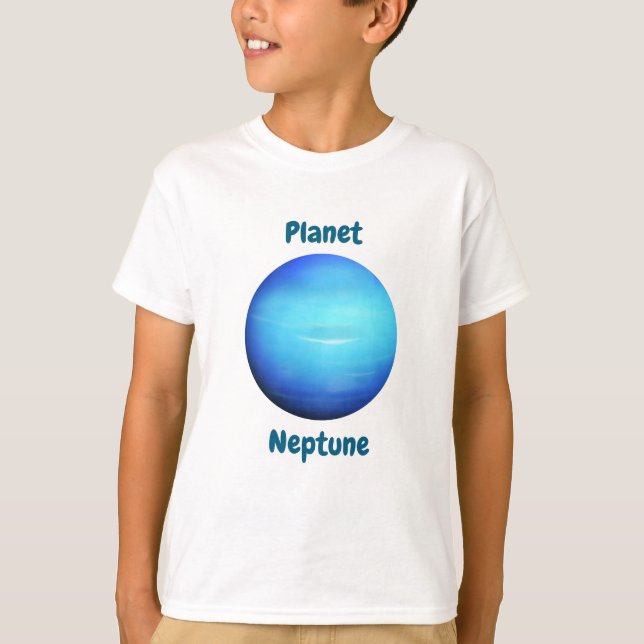 Children's t-shirt design with planet names (Front)