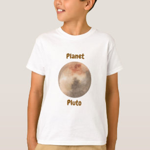 Children's t-shirt design with planet names